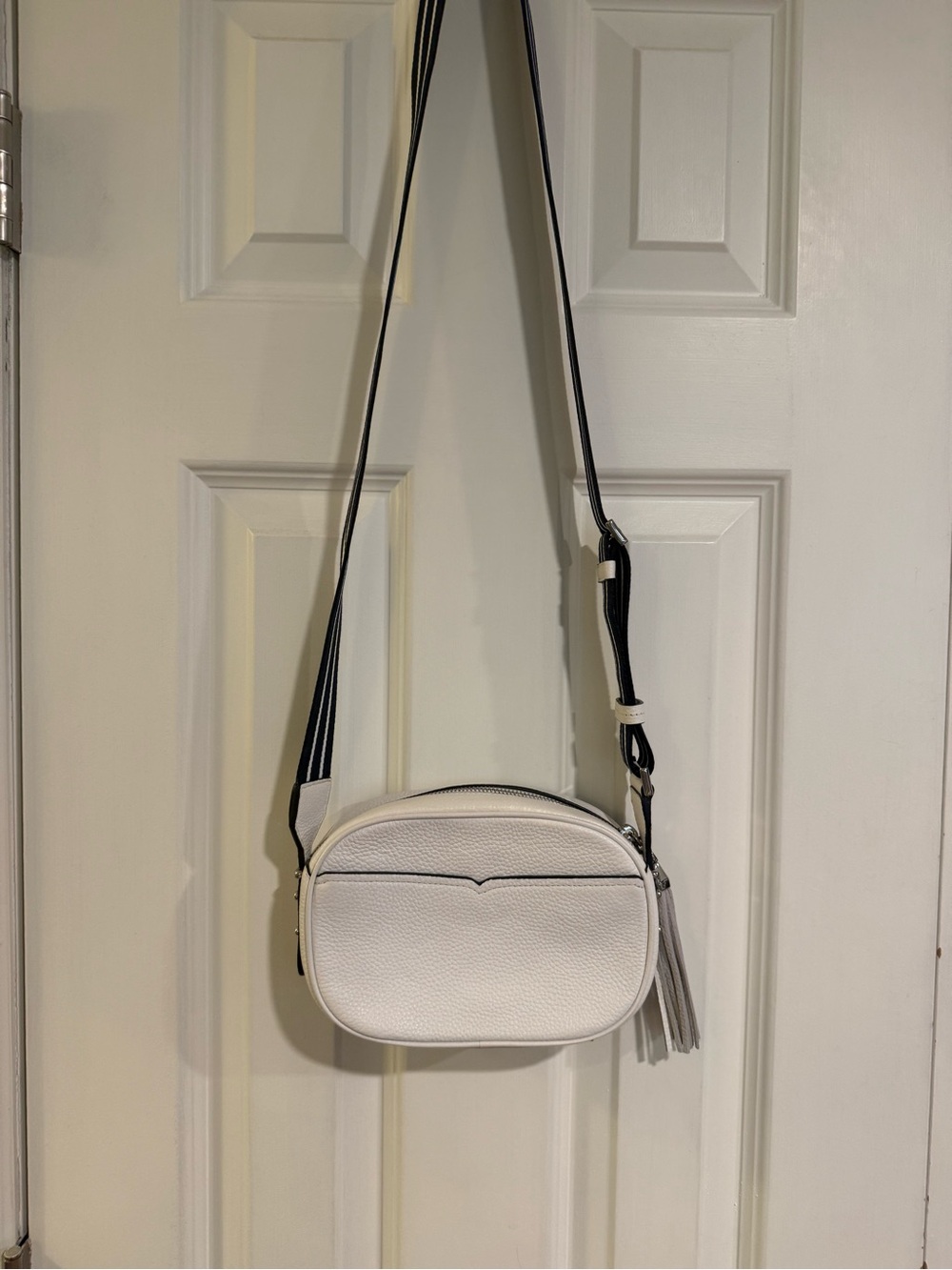 kate spade Dark Denim and white leather Crossbody with Tassel - Picture 3 of 4